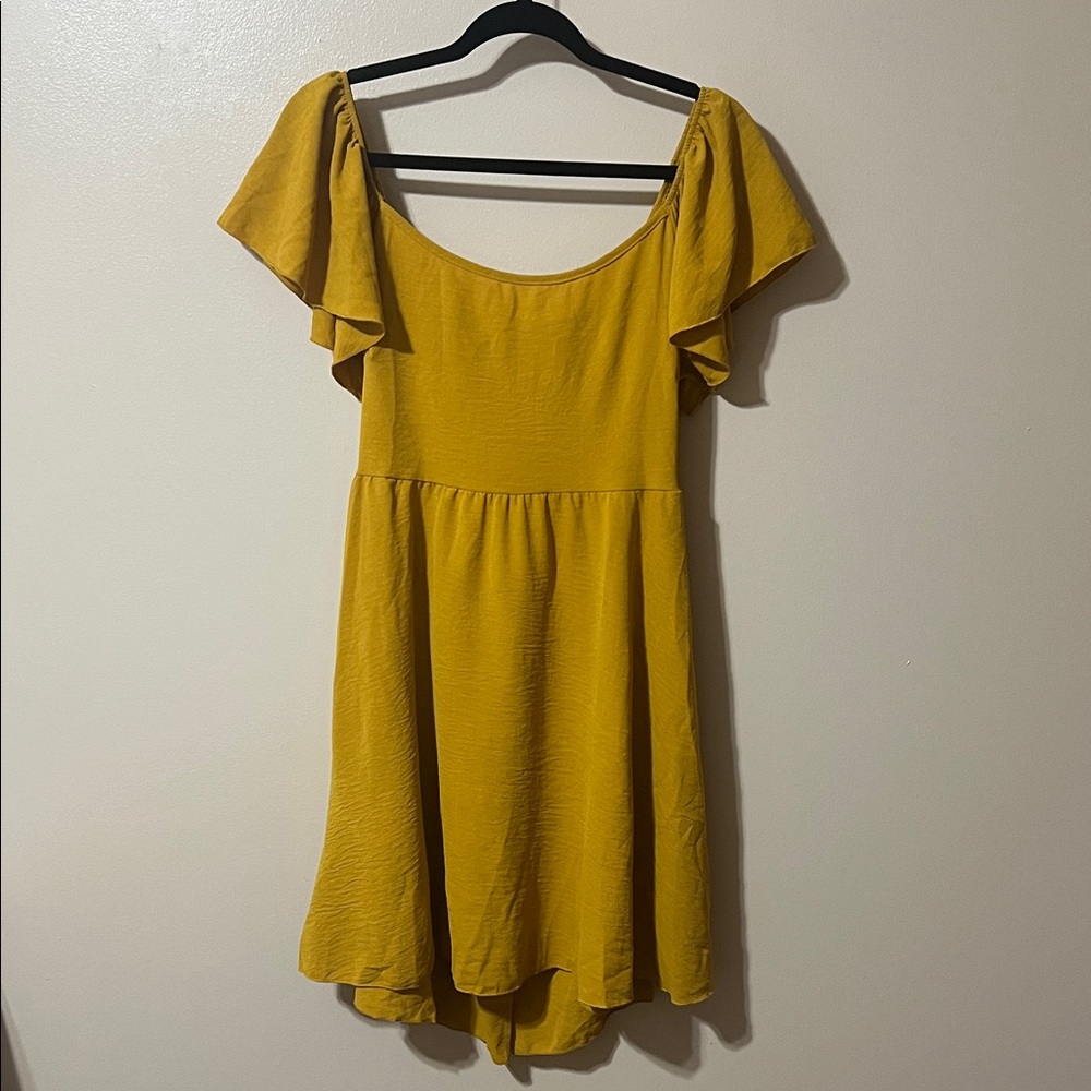 See You Monday Mustard Mini Dress